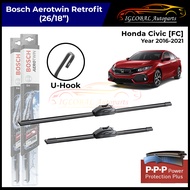 Honda Civic [FC] Year 2016-2021 Windshield Wiper Bosch Aerotwin Retrofit Set (26/18) Bosch Aerotwin 