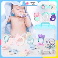 Newborn Teether Baby Toys Soft Rubber Rattle Hanging Early Learning Education Playset Mainan Gigit B