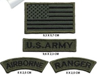 patch bordir tempelan logo us army satu set bagus buat d jaket