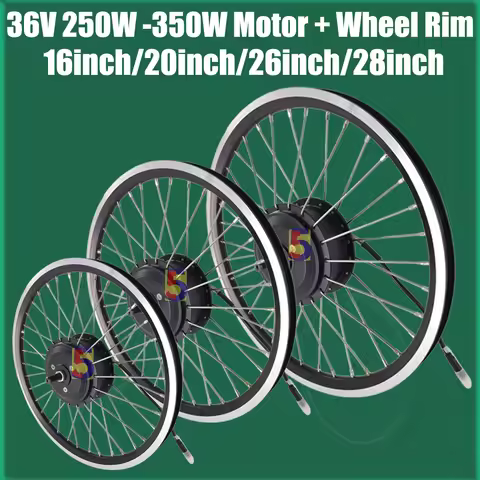 Build in wheel rim Motor 16inch/20inch/26inch/28inch Ebike Gear Hub Motor kit 36V 250W 350W Rear Mot