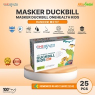 MASKER DUCKBILL KIDS/ANAK ONEHEALTH MEDIS 3PLY ISI 25PCS ALKES MEDAN