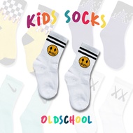 PUTIH Oldschool Kids Socks With Drew Smile White Motif - Mohaki Official - AK26