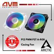 AVM ARCTIC P12 PWM PST A-RGB 120mm PC Casing Fan - Black / White