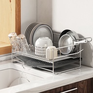 ST/🪁Jimi Kitchen Rack304Stainless Steel Dish Rack, Dish Rack, Draining Rack, Sink Storage Rack Table Top, Dish Rack PIPS
