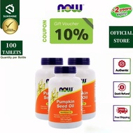EXP:2027 NOW Foods Pumpkin Seed Oil 1000mg 100 Softgels (bovine) EXP 01/2028 Daily Wellness Suppleme