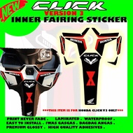 ♞,♘,♙CLICK V3 INNER FAIRING STICKER / HONDA CLICK V3 STICKER / HONDA 125 CLICK V3 STICKER