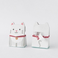 動物禮物包裝紙袋- 灰貓白貓 (L尺寸)