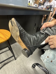 Maison Margiela 分趾鞋 黑色皮靴 43