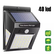 solar light รุ่นใหม่ สว่างกว่าเดิม โคมไฟโซล่าเซล 40 LED โคมไฟติดผนัง ไฟติดผนัง 30+5+5 LED ตรวจจับความเคลื่อนไหวเปิด/ปิดไฟอัตโนมัติ