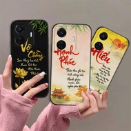 Vivo T1 5G / T1 Pro / S15E case with calligraphy meaning peace of mind, fortune, parents