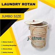 Rattan Laundry Basket Glossy Finishnatural Rattan Laundry Basket Box/