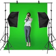 COMPLETE PACKAGE OF GREEN SCREEN BACKDROP 190x280m