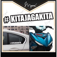 [ReadyStock]Kita jaga kita LASER STICKER CAR BODY MOTOR MIRROR WINDOW USE PROTON PERODUA TOYOTA HOND