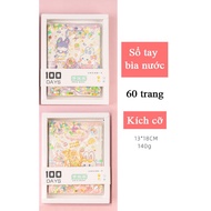 Cute water cover notebook 60 pages size 13x18cm