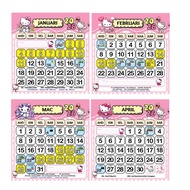 INLAY/Content Kalendar 2026 hello kitty/kalendar dinding 2026 lengkap cuti sekolah dan cuti umum