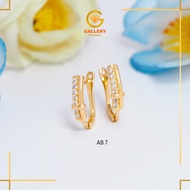 Ab 7 Gold Clip Clip Gold Earrings, 6K (300) and 8K (375) Gallery Fashion