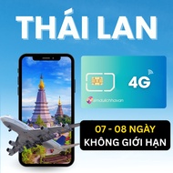 Thailand Travel Sim 07 - 08 Days, Unlimited data, High Speed 4G/5G, With eSIM and Physical SIM