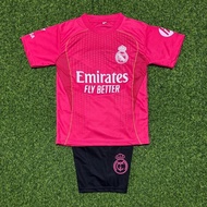 NEW REAL MADRID Kids Football Jersey Set Pink Kids Football Jersey From Ages 1-15 Years Real Madrid 
