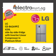 LG GS-B6269PZ side-by-side-fridge with Inverter Linear Compressor in Platinum Silver 626L