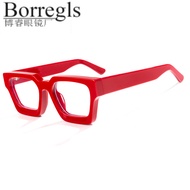 European American Fashion Acetate Fiber Glasses Frame Unique Exaggerated Style Plain Glasses Frame G