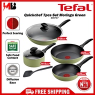 Tefal Quickchef 7 Pcs Set (Moringa Green) B957S7 Cookware Set Pans Kuali Periuk Fry Cook (FP20/24, S