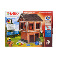 teifoc DIY益智磚塊建築玩具 TEI4910 3.5kg  雙層半木作結構別墅