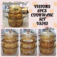 Visions 6pcs Cookware Set Bercorak Ready Stok