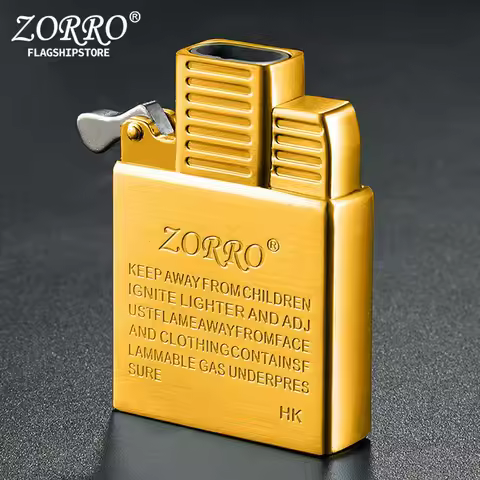 ZORRO Gas Lighter Insert, Windproof Dual Arc Plasma Ignition, Refillable Butane Inner Core for Pure 