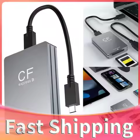 CFexpress Type B Card Reader with USB C To USB C/A Cable CFexpress Reader Adapter Support Android/Wi