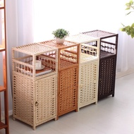 Rattan Storage Cabinet Bedside Small Cabinet Floor Corner Gap Cabinet Bathroom Shelf