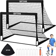 Soccer Goals, Soccer Net for Backyard, 2 Pack 4' x 3' Kids Soccer Goal Training Equipment, Portable 