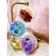 彩色碎石風暴L型檯燈(鍍金款共三色)(內建手機無線充電功能)