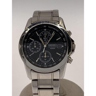 SEIKO mens watches quartz wrist watch analogues BLK SLV 7T92-0CW0 Chronograph Direct from Japan Seco