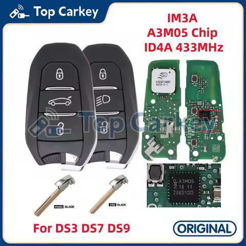 TopCarkey Original IM3A Smart Remote Key ID4A A3M05 Chip 433MHz for DS3 DS4 DS5 DS6 DS7 DS9 DS 3 DS 