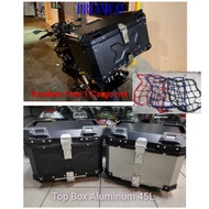 Top Box Aluminium 45L 55L New Design 2021 100% Quality Box Alloy Box Besi Box Superbike Motorcycle Motor
