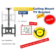 Ceiling mount TV bracket Tilt for 32" - 70" with free gift