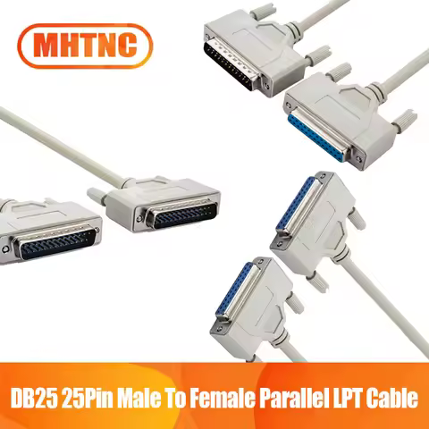 MHTNC 1.5m/3m/5m/10m DB25 25Pin Male To Female M/F Parallel LPT Cable DB25 To DB25 Cable For Laser P