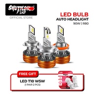 SHUTTLE LAB LED R80 Car LED Headlight Bulb 90W 12600LM 6000K High Low Beam Fog Light H4 H7 H11 HB3/9