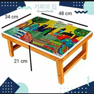 meja lipat ukuran 30x50 karakter kayu asli