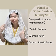 Mantilla Mantila Veil Mass Church Veil White Patricia INFINITY Veil