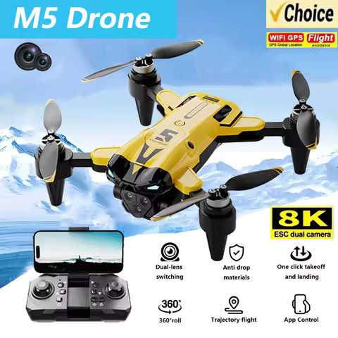 M5 Drone Professional 8K HD Aerial Profesional Aerial Photography Dual-Camera Obstacle Avoidance GPS
