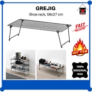 IKEA GREJIG Shoe rack, 58x27 cm, black  I  Rak kasut, 58x27 cm