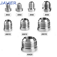 JAVIER Silver Male Aluminium Weld, AN4-AN20 Round Base Straight Male Weld Fitting Adapter, Welding J