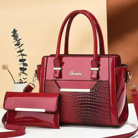 2024 Fashion New Women's Handbag Large Capacity Lizard Pattern Shoulder Bag Classic Retro Crossbody 