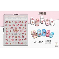 [Angel Bella DIY Handmade] TM359 Rose Rabbit Manicure Sticker Nail Comes With Adhesive Suitable For 