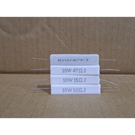 Resistor * Chalk * Good Quality 10R/15R/47R & 47K 10 Watt/.
