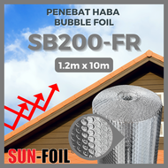 SUNFOIL SB200-FR [10m] Bubble Foil Series Foil Bubble Aluminium Foil Penebat Haba Rumah Roofing Refl