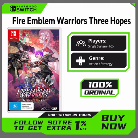 Nintendo Switch Fire Emblem Warriors Three Hopes Physical Game Card Musou Action Strategy Local Co-o