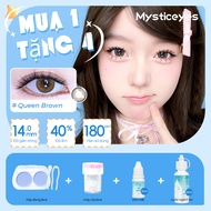 [mua 1 tặng 4]1 Cặp kính áp tròng cận nâu lens đen lens cận blue kính màu xám lens 6 tháng 14.0-14.5