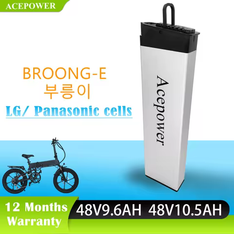 For BROONG-E 부릉이 MODOO 전기자전거 배터리 Ebike Battery 48V 7.8Ah 9.6Ah 10.2Ah 10.5Ah Battery Folding Electri